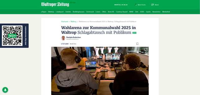 Wahlarena der Waltroper Zeitung